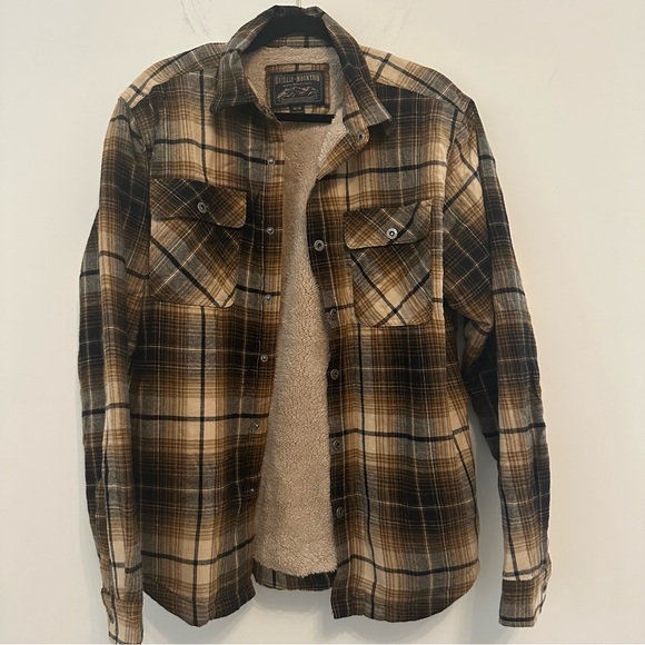 Grizzly Mountain Flannel and Fleece Lined Shacket Button Down Shirt Medium - Picture 1 of 6